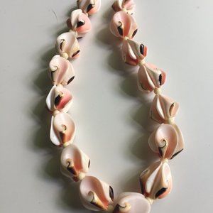 Pink and white Shell choker necklace